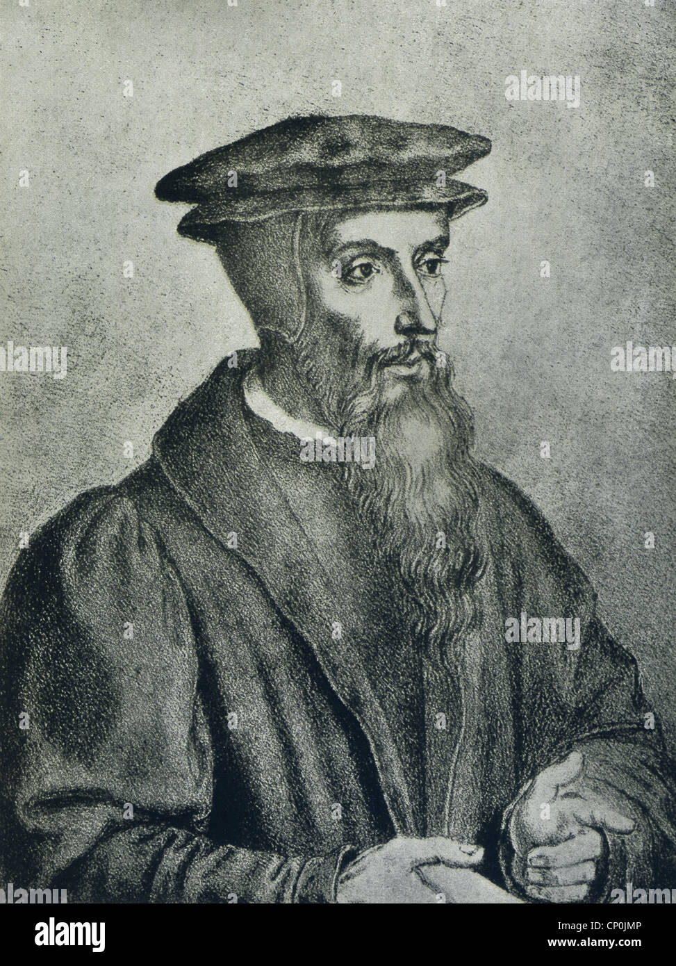 Johann Calvin (1509-1564) war ein französischer Theologe der Reformation. Stockfoto