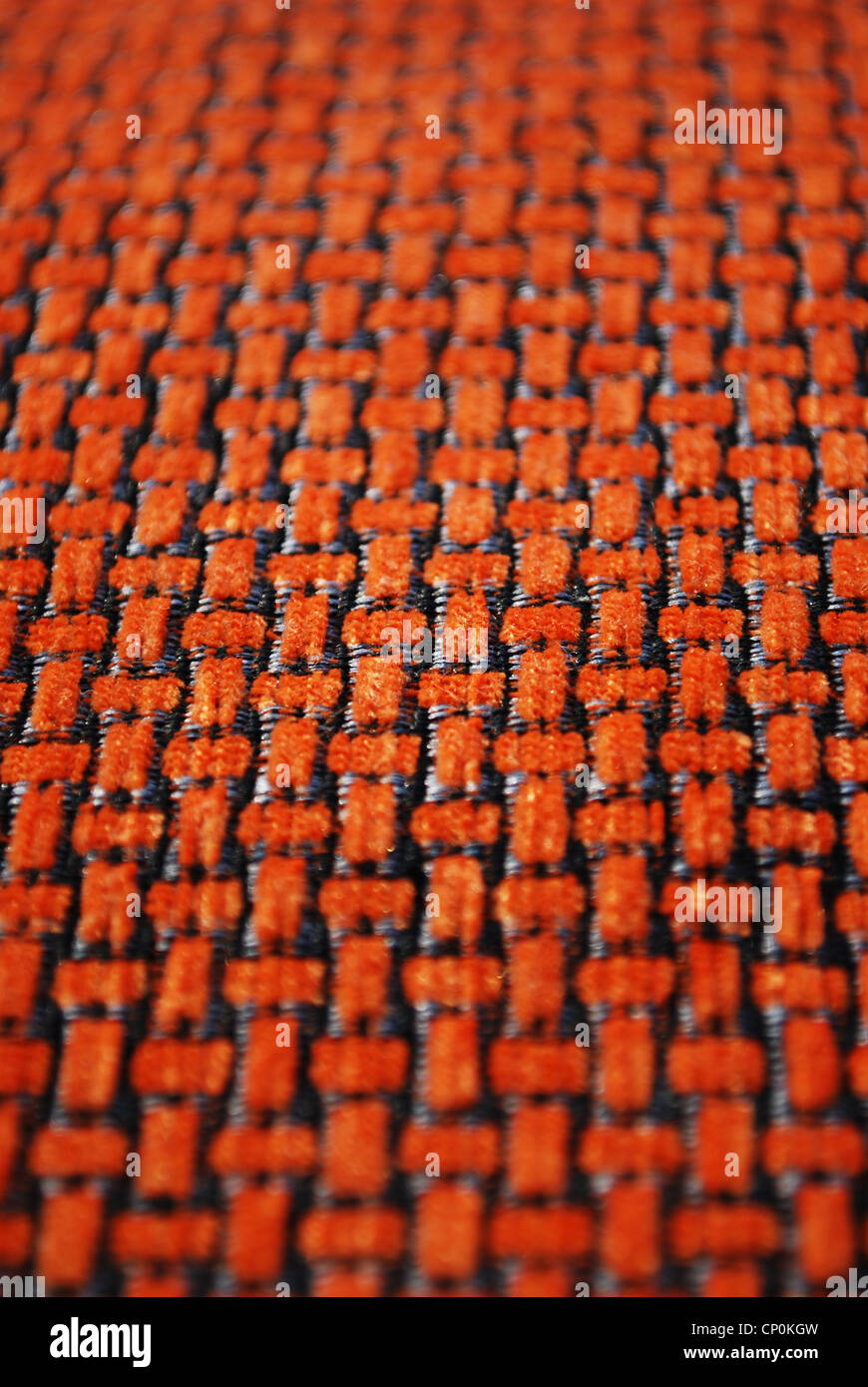 Orange Stoff Textur Makro Detail Hintergrund vertikale Stockfoto