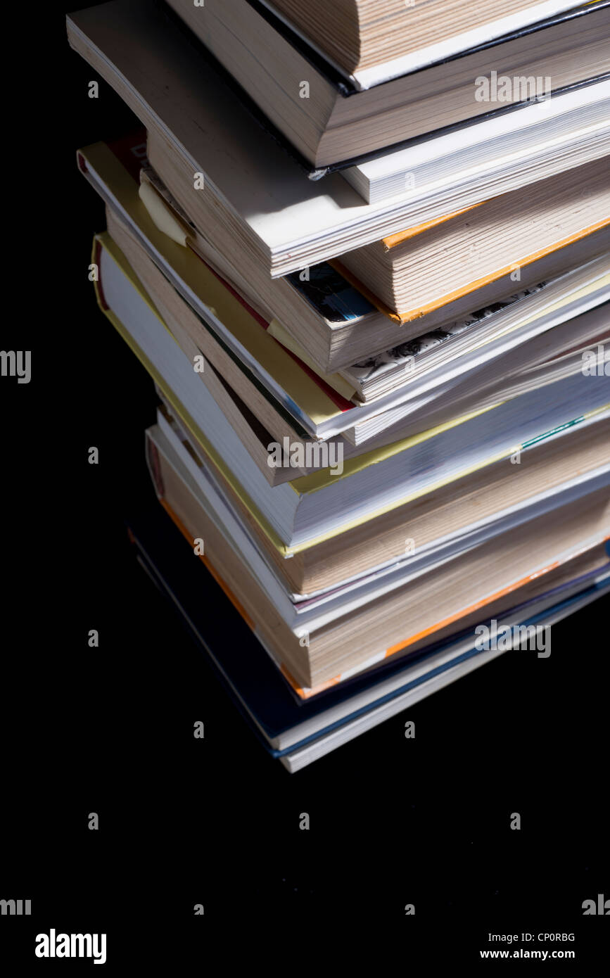 einen Stapel Bücher Stockfoto