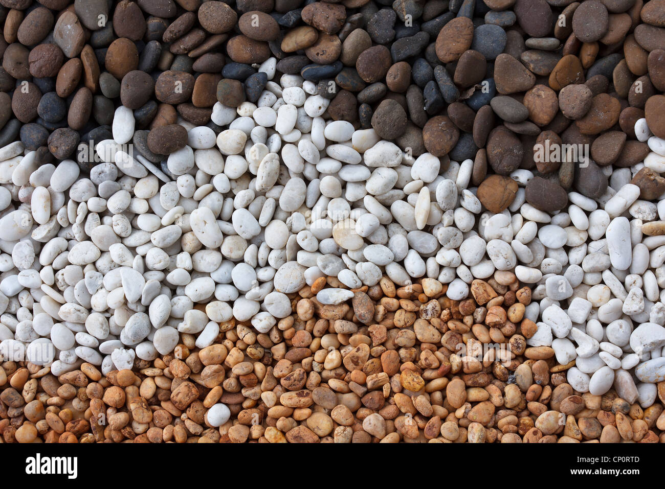 Hintergrund von Steinen, Ziergarten Stockfoto