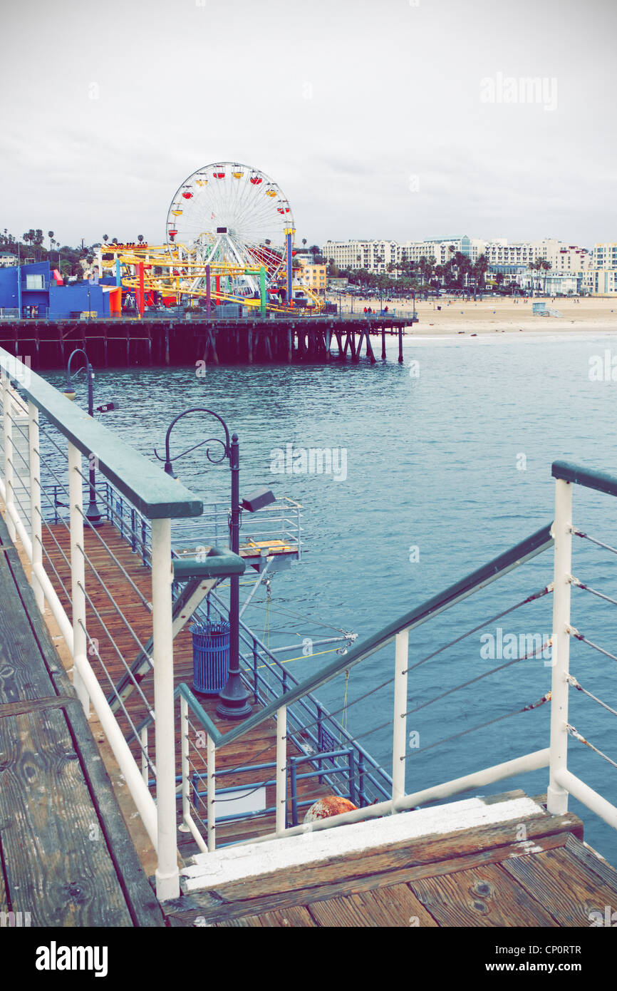 Das Riesenrad am Santa Monica Pier, Kalifornien Stockfoto