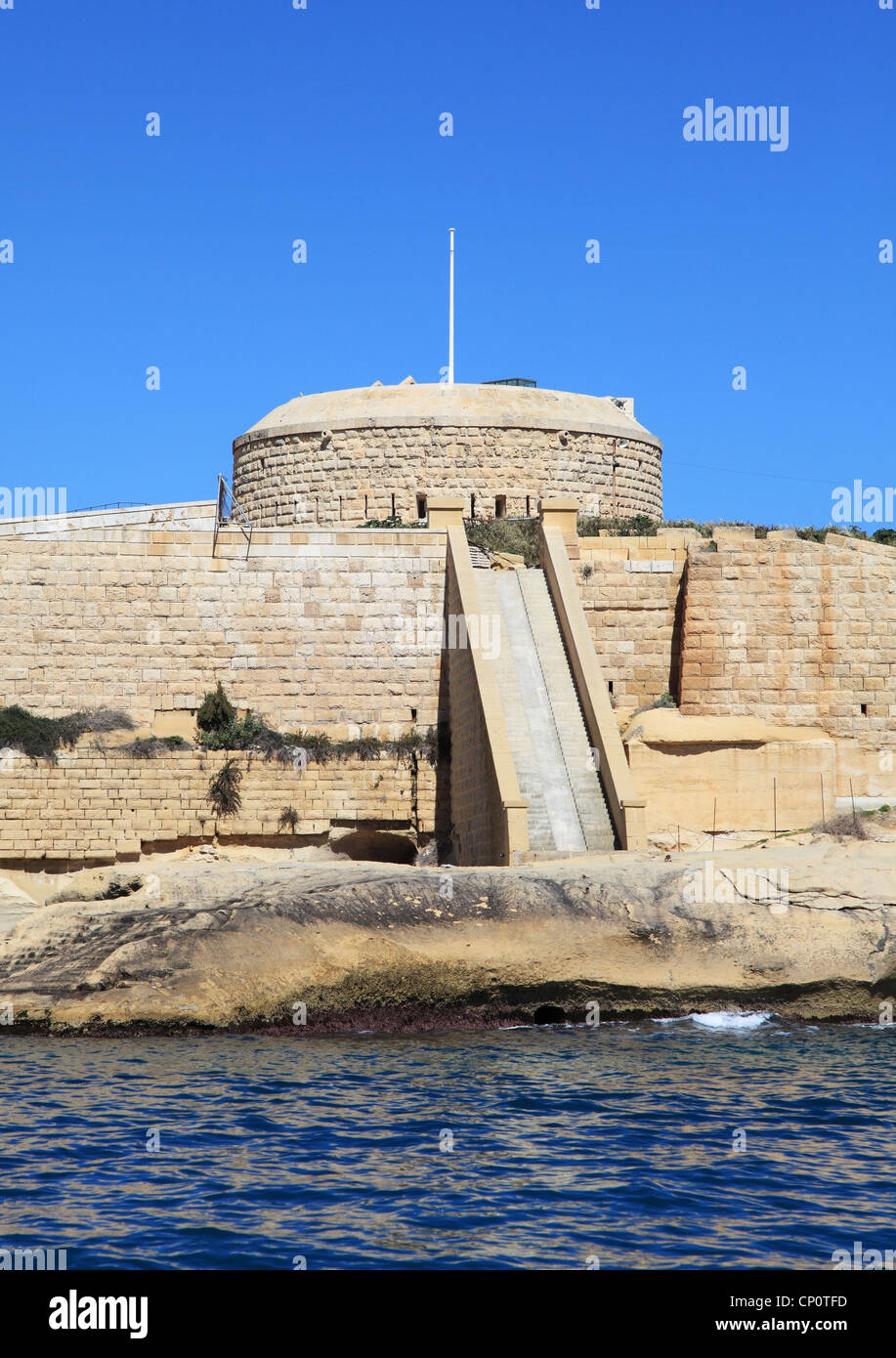 18. Jahrhundert Fort Tigné, Tigne Point, Sliema, Malta, Südeuropa. Stockfoto