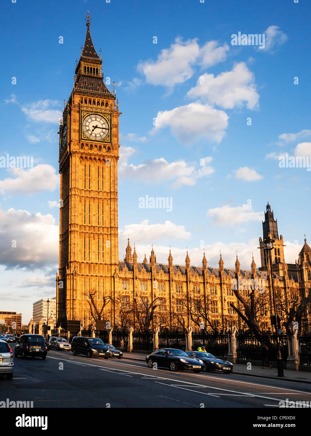 Big Ben Clock Tower "Elizabeth Tower" und des Palace of Westminster, London, England. Stockfoto