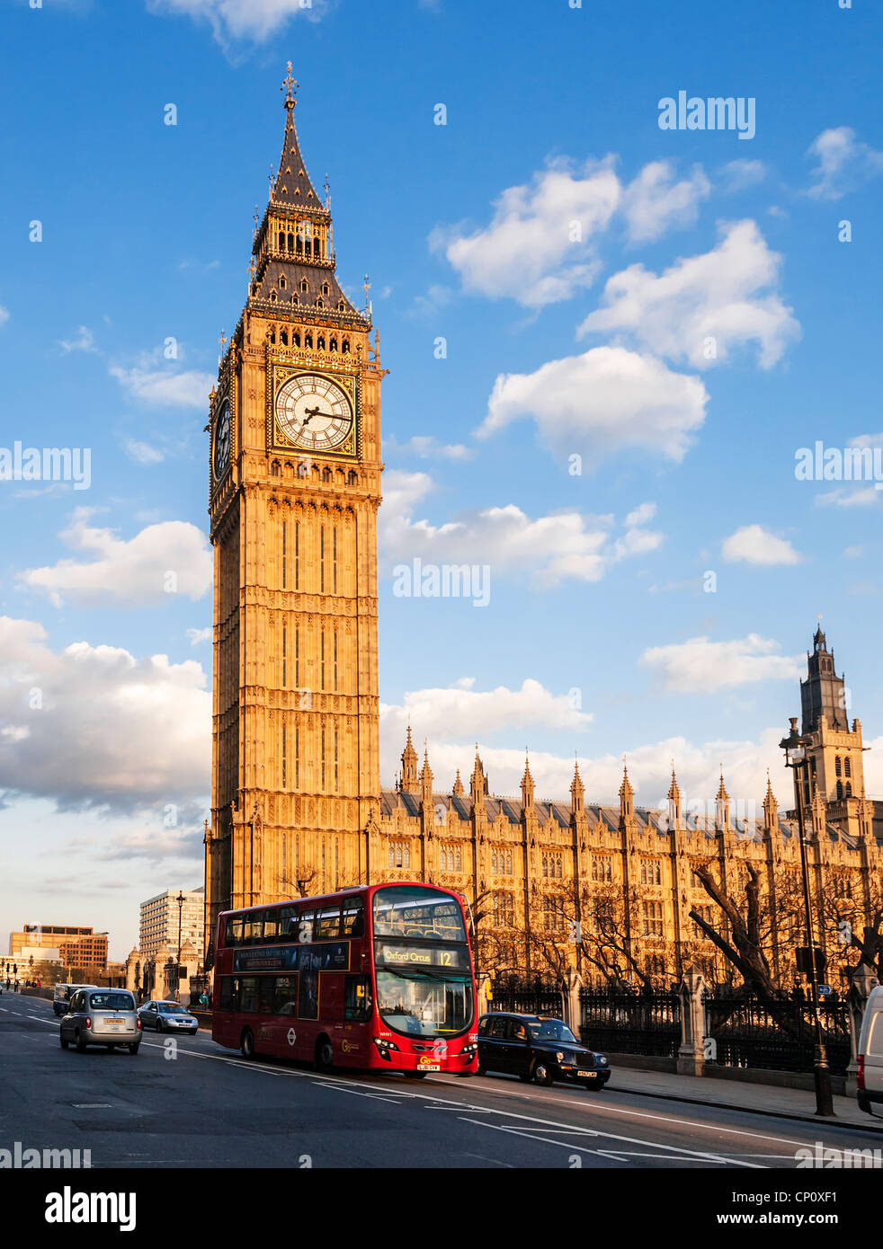 Big Ben Clock Tower "Elizabeth Tower" und des Palace of Westminster, London, England. Stockfoto