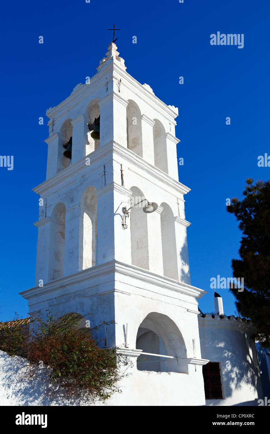 Eine traditionelle Glockenturm in Kythira Insel, Griechenland Stockfoto