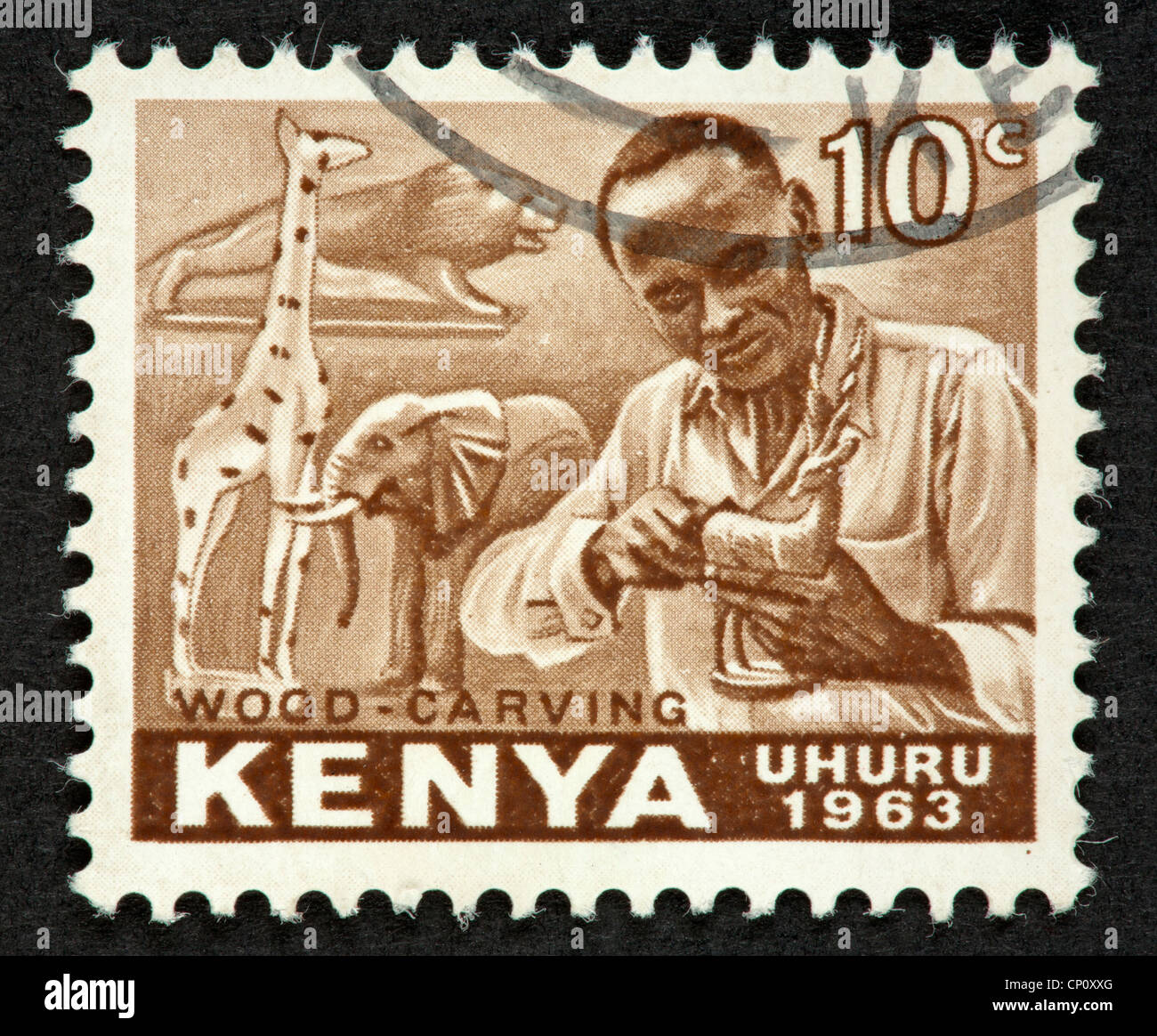 Kenianische Briefmarke Stockfoto