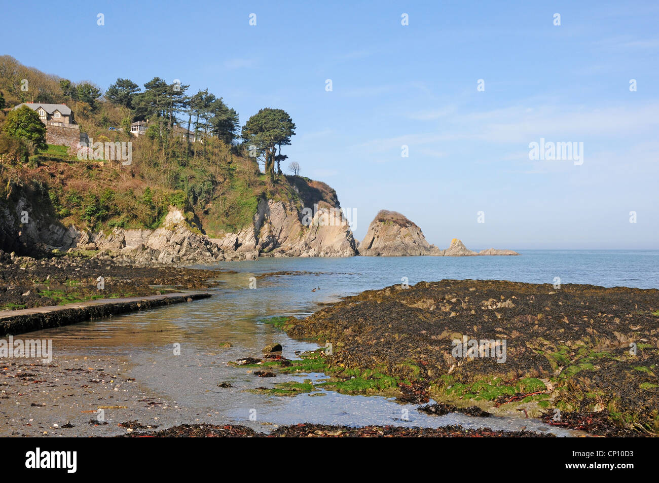 Lee-Bucht. Nord-Devon. Zurückweichenden Flut. Stockfoto