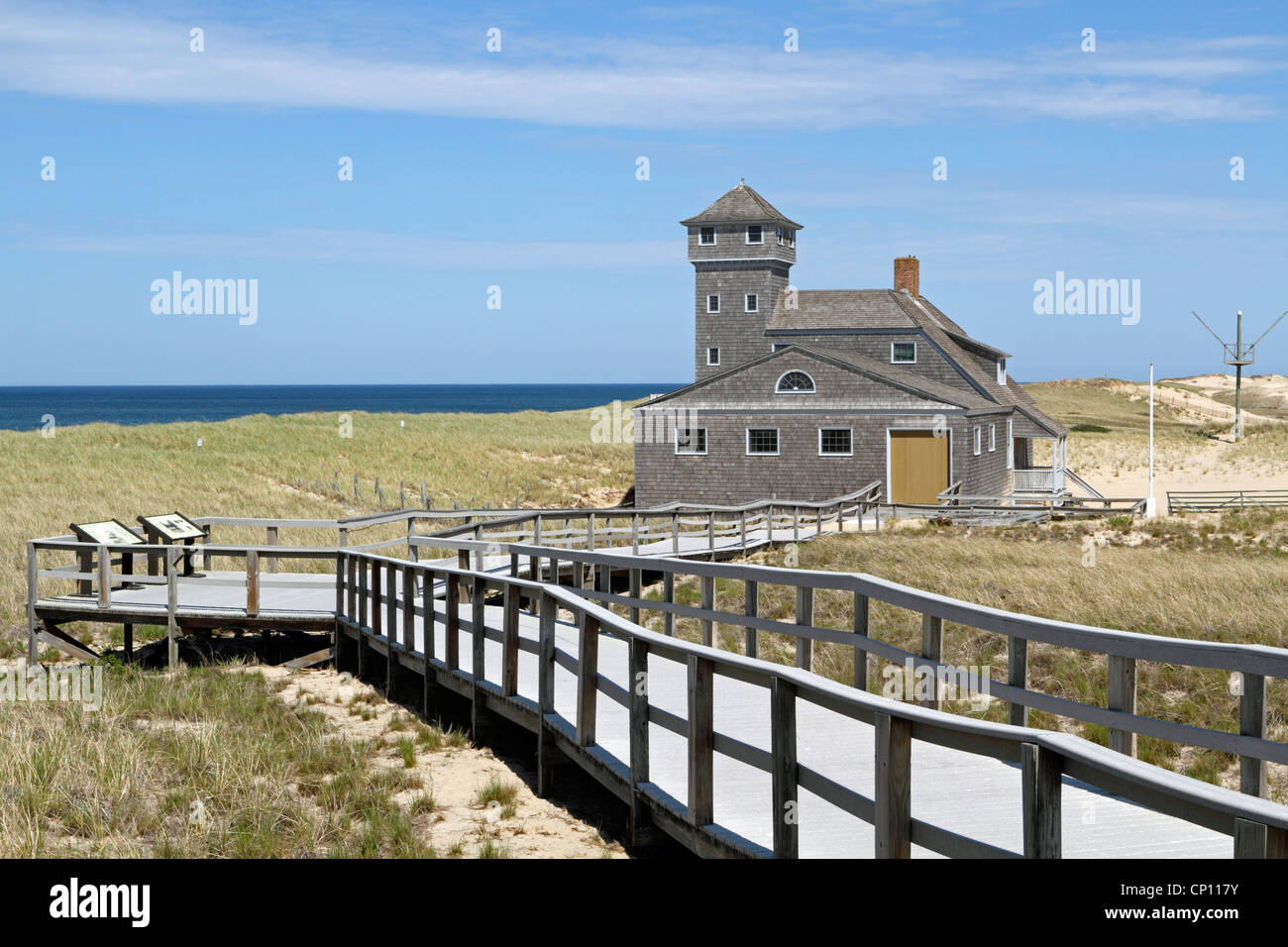Alten Hafen Lebensrettungs Station, Race Point, Provincetown, Cape Cod, Massachusetts, USA Stockfoto