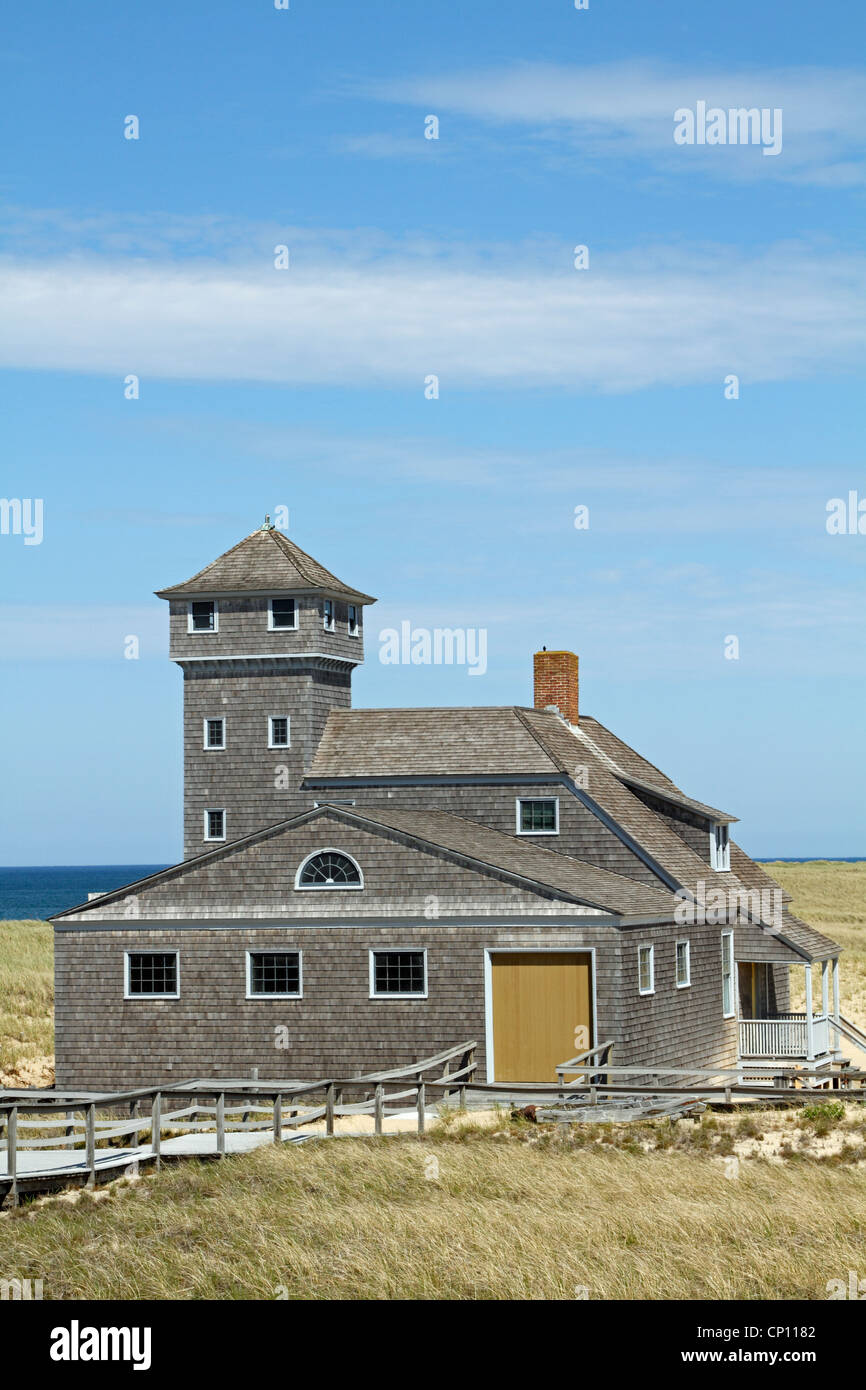 Alten Hafen Lebensrettungs Station, Race Point, Provincetown, Cape Cod, Massachusetts, USA Stockfoto
