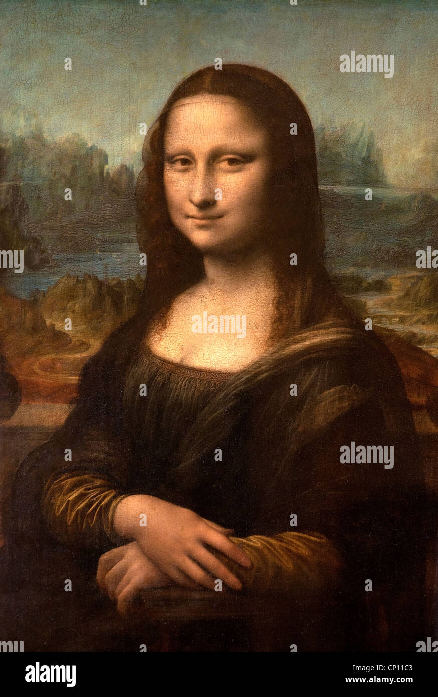 Mona Lisa La Gioconda 1503 Leonardo da Vinci 1425-1519 Louvre italienische Malerei Stockfoto