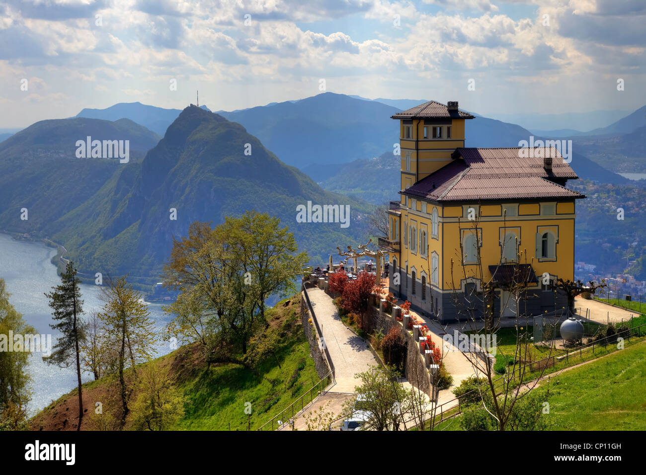 Monte Bre, Lago di Lugano, Tessin, Schweiz Stockfoto