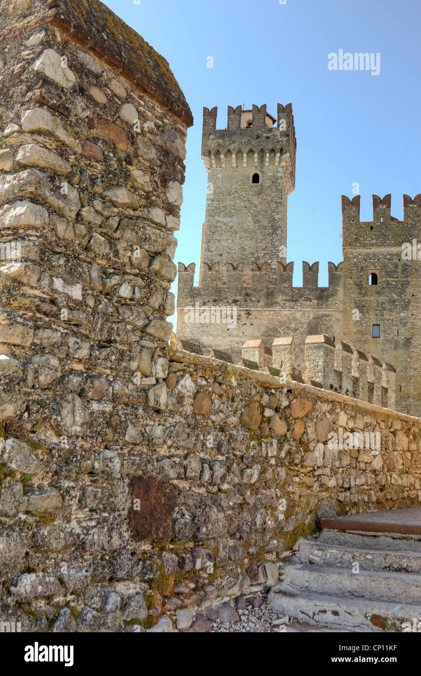 Scaliger Burg in Sirmione, Lombardei, Venetien, Italien Stockfoto