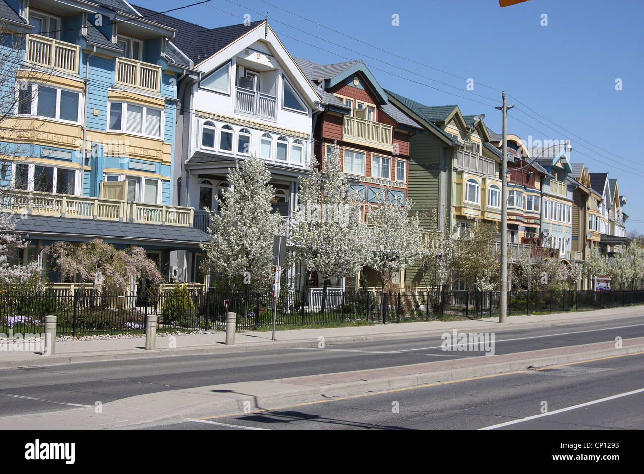 Stadthaus beherbergt Haus Häuser Toronto Kanada Stockfoto