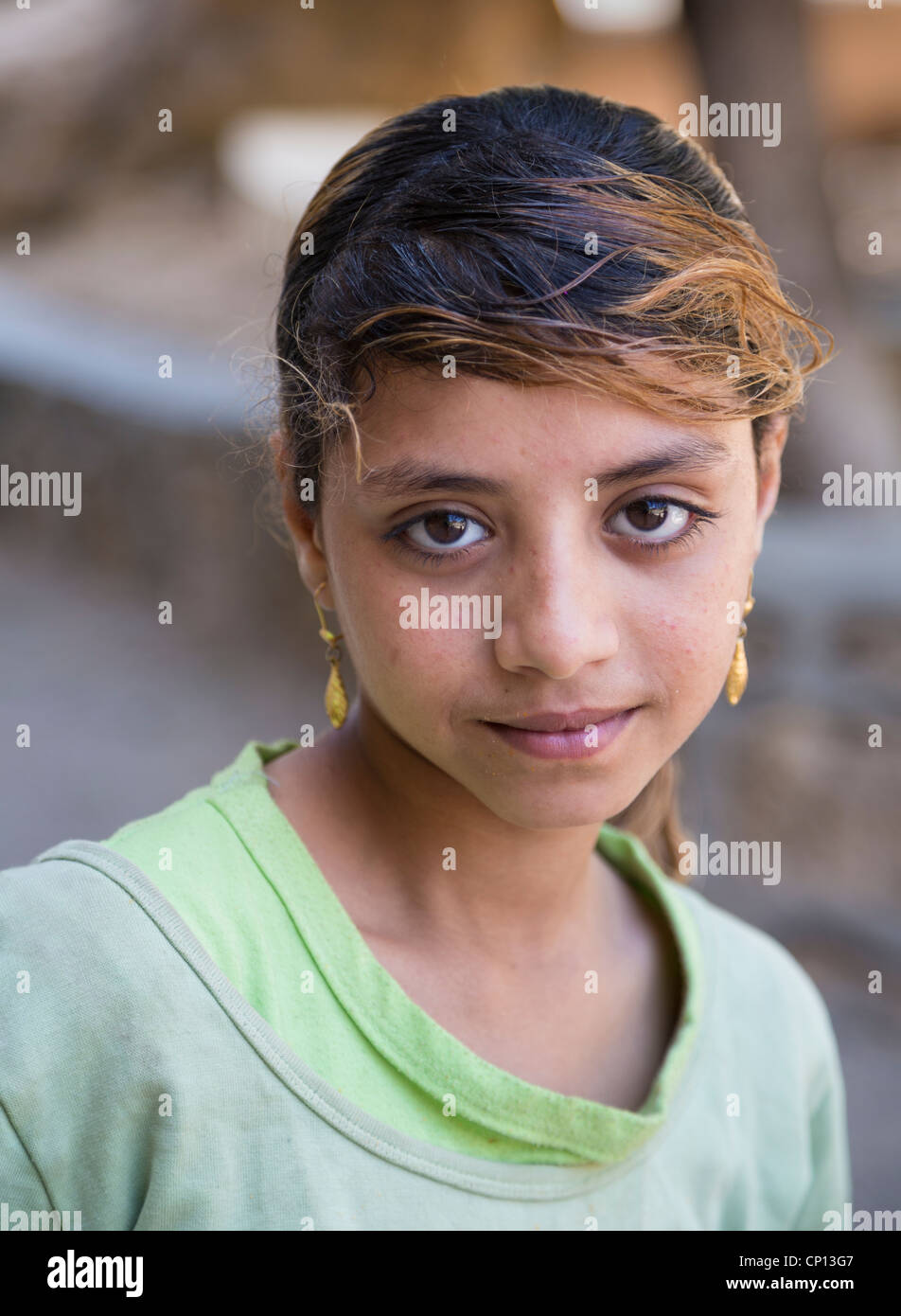 Christian Arab Girl, St. Simon tanner Klosters, Muqattam, Kairo, Ägypten Stockfoto