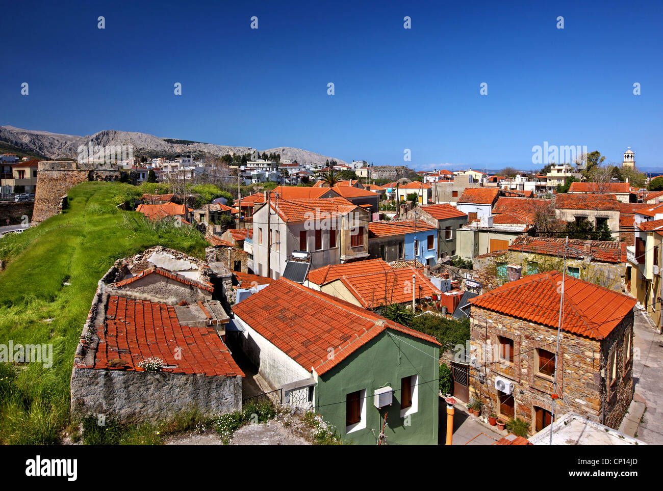 Teil der alten Stadt von Chios, im Inneren der Burg, Chios Insel Nordost Ägäis, Griechenland. Stockfoto