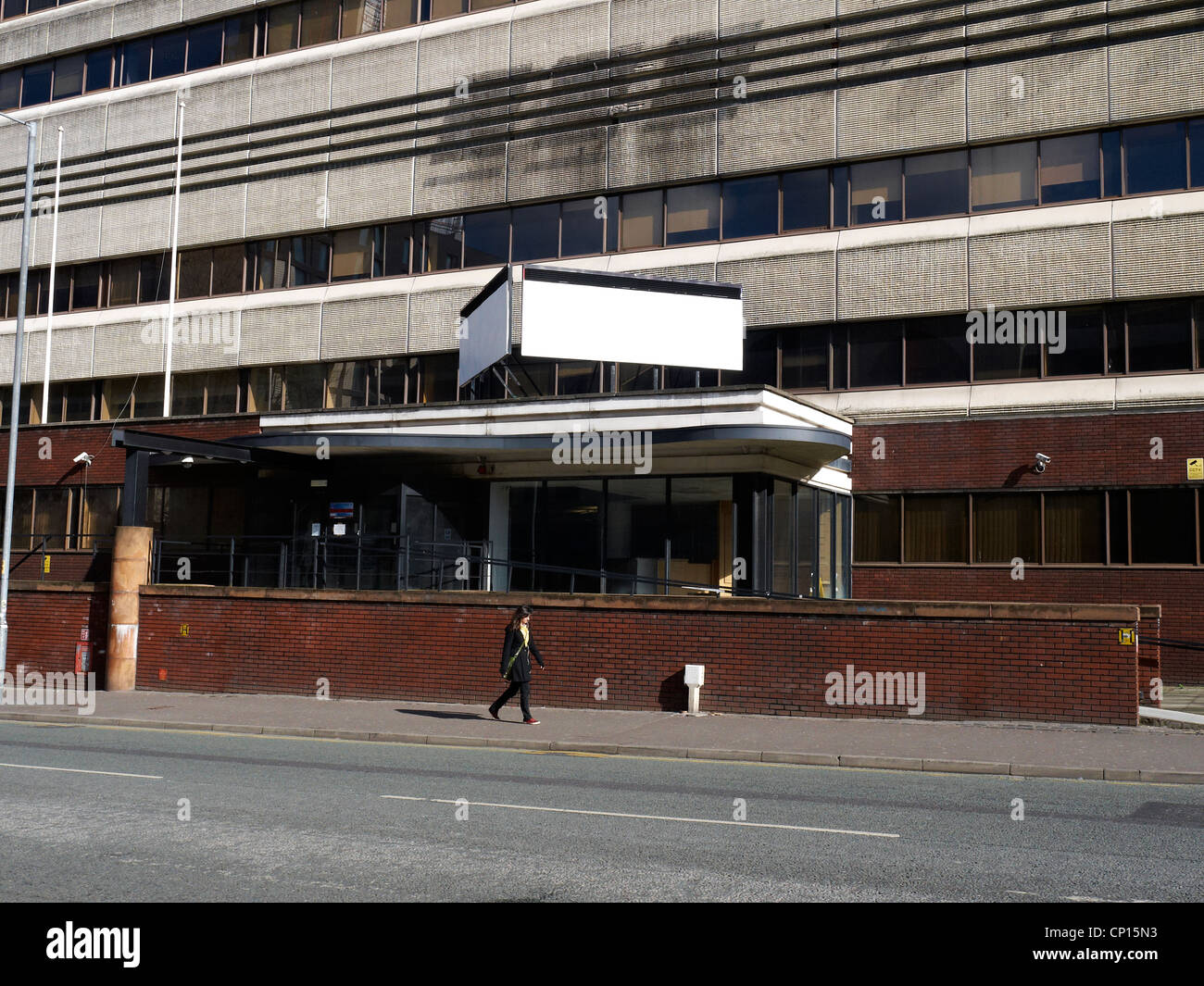 Ehemaliges BBC-Gebäude mit Logo entfernt an der Oxford Road in Manchester UK Stockfoto