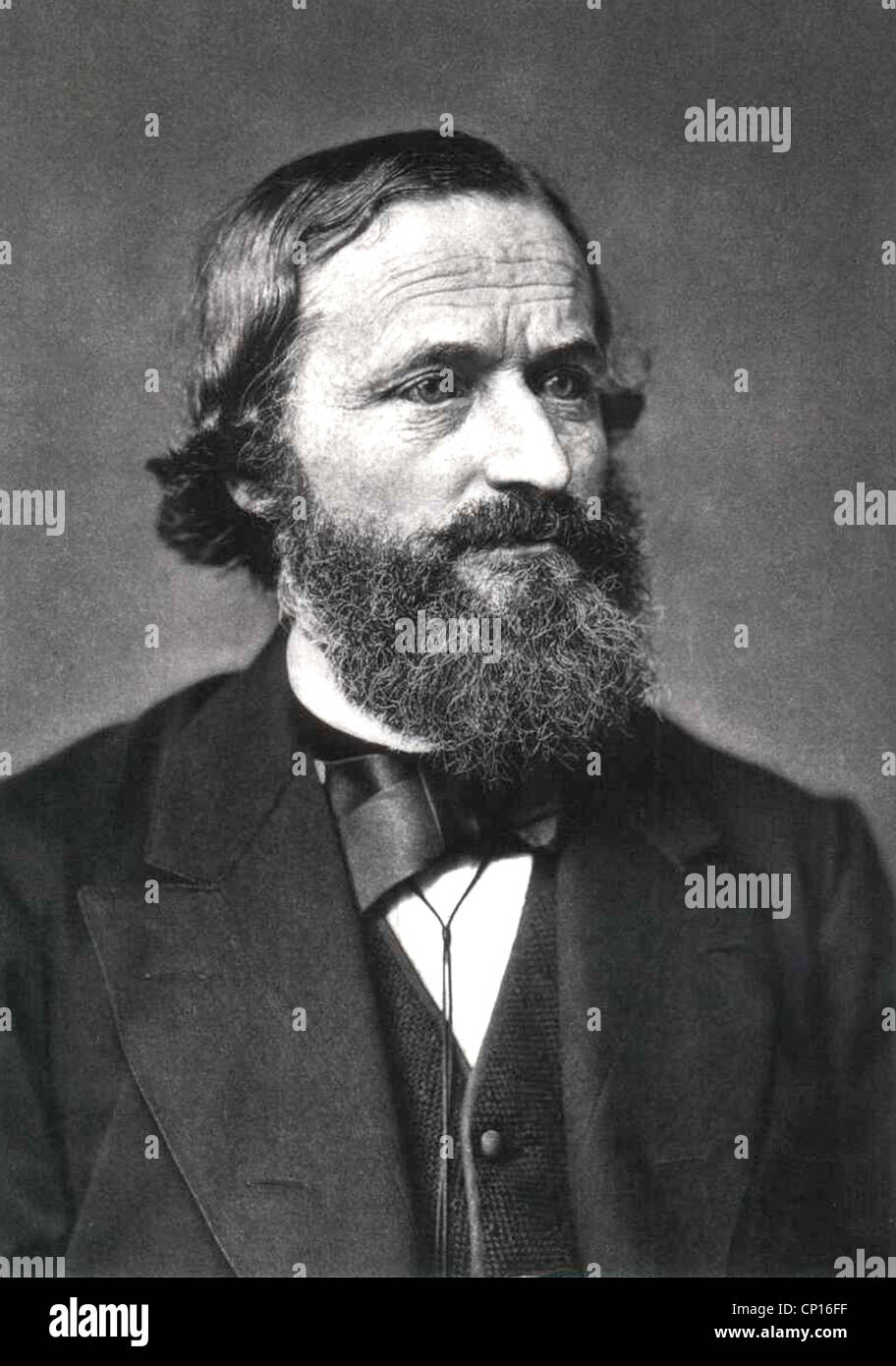 Deutscher Physiker GUSTAV KIRCHHOFF (1824-1887), die spezialisiert auf Wärmestrahlung und Stromkreise Stockfoto