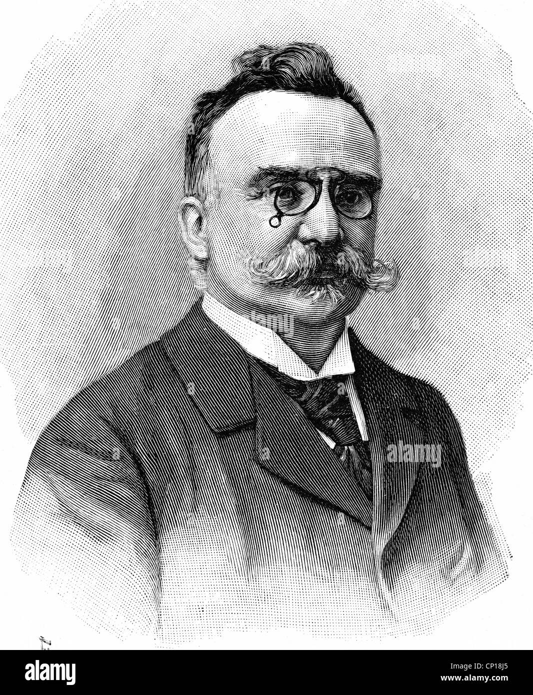 Gobat, Charles Albert, 21.5.1843 - 16.3.1914, Schweizer Jurist, Porträt, Holzgravur nach Florian, ca. 1900, Stockfoto