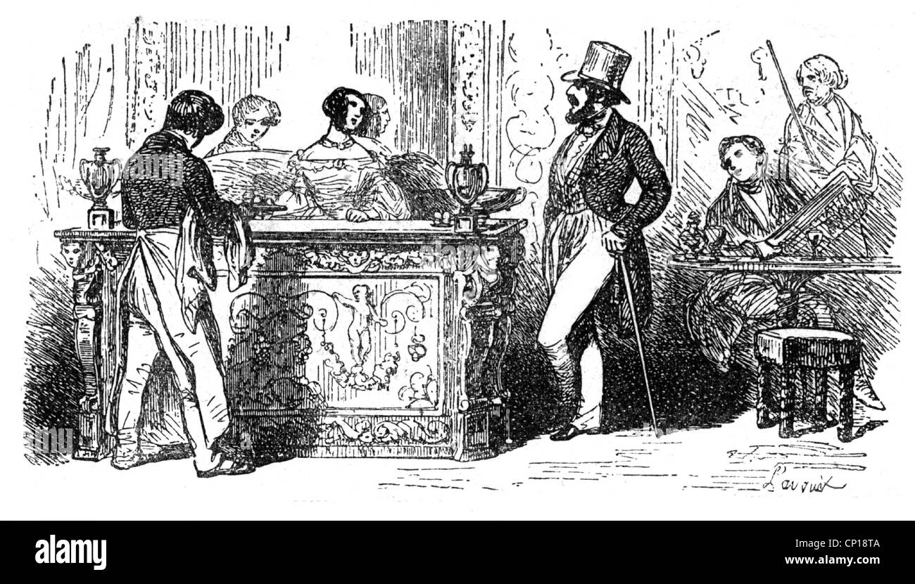 Geographie / Reisen, Frankreich, Paris, Gastronomie, Restaurant, um 1840, Zusatzrechte-Clearences-nicht vorhanden Stockfoto