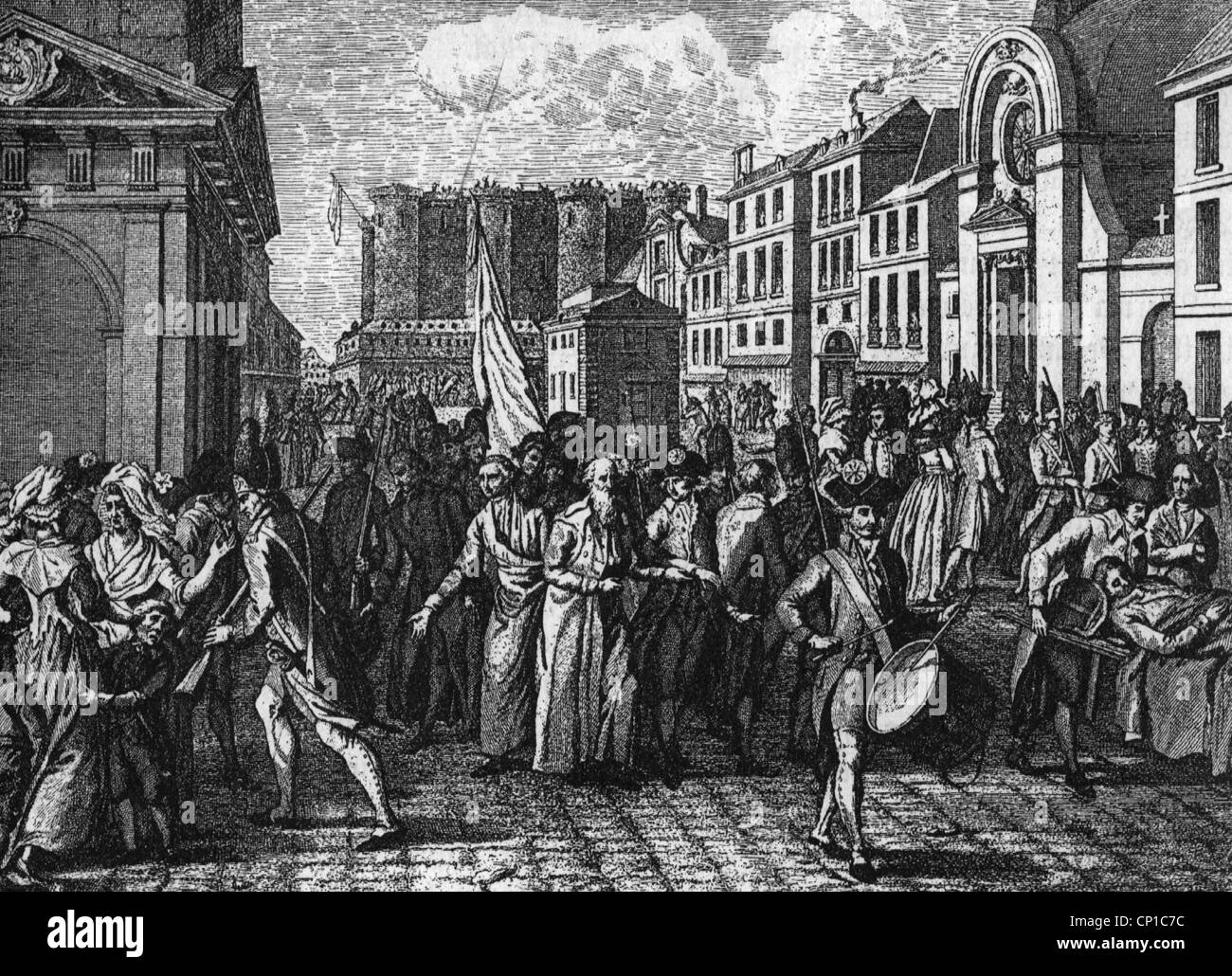 Geographie / Reisen, Frankreich, Französische Revolution 1780 1799, Prozession, Parade mit den