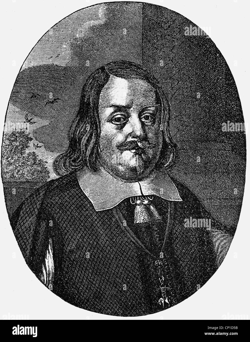 Lobkowitz, Wenzel Eusebius Fürst, 30.1.1609 - 22.4.1677, österreichischer General, Porträt, oval, Holzstich nach zeitgenössischen Kupferstich von Philipp Kilian (1628-1693), aus dem 17. Jahrhundert, Artist's Urheberrecht nicht gelöscht werden Stockfoto