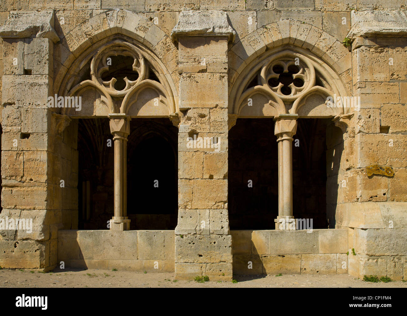Der Rittersaal, Krak des Chevaliers, Homs, Syrien Stockfoto