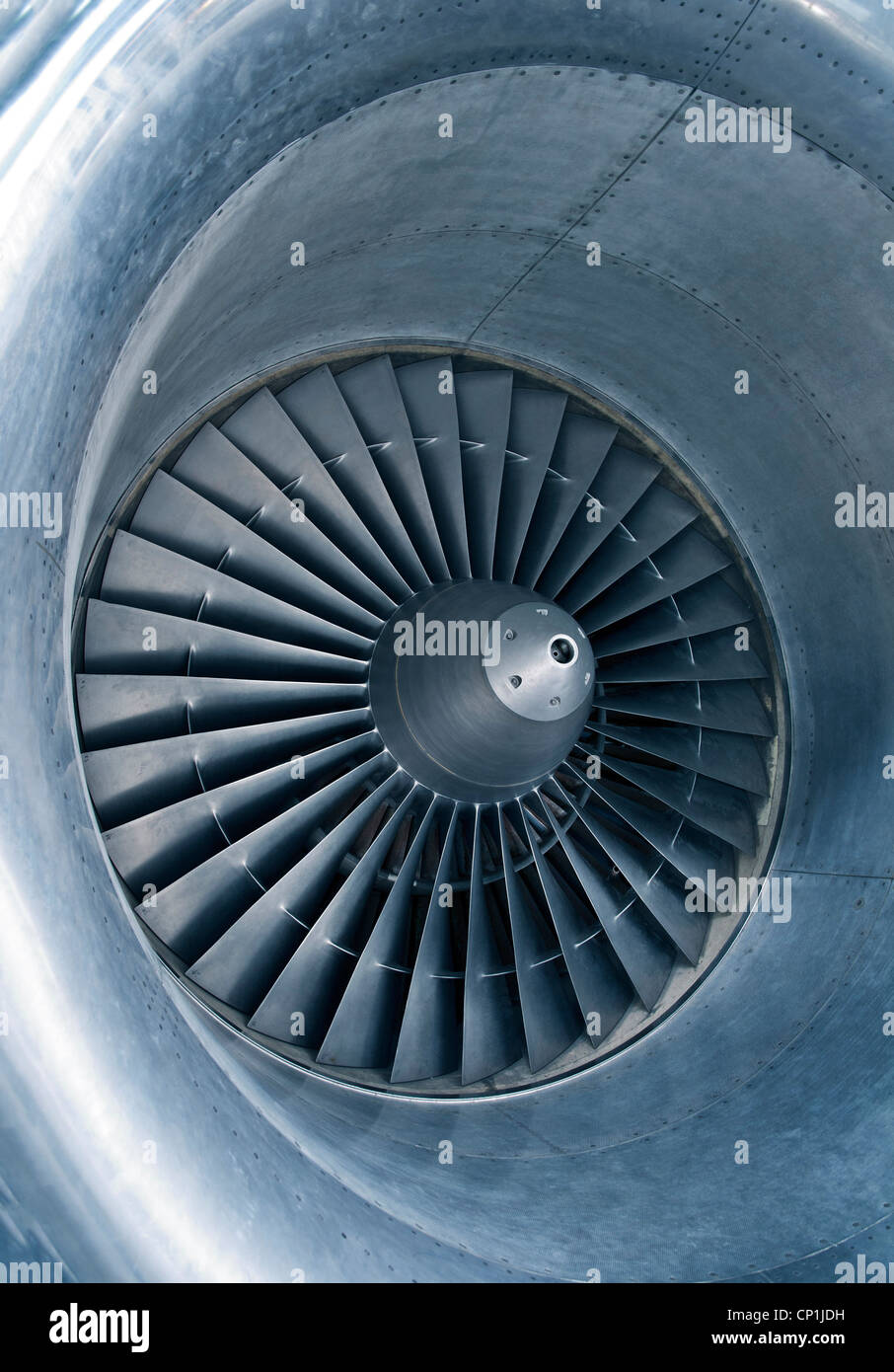Detail einer Jet-Turbine. Stockfoto