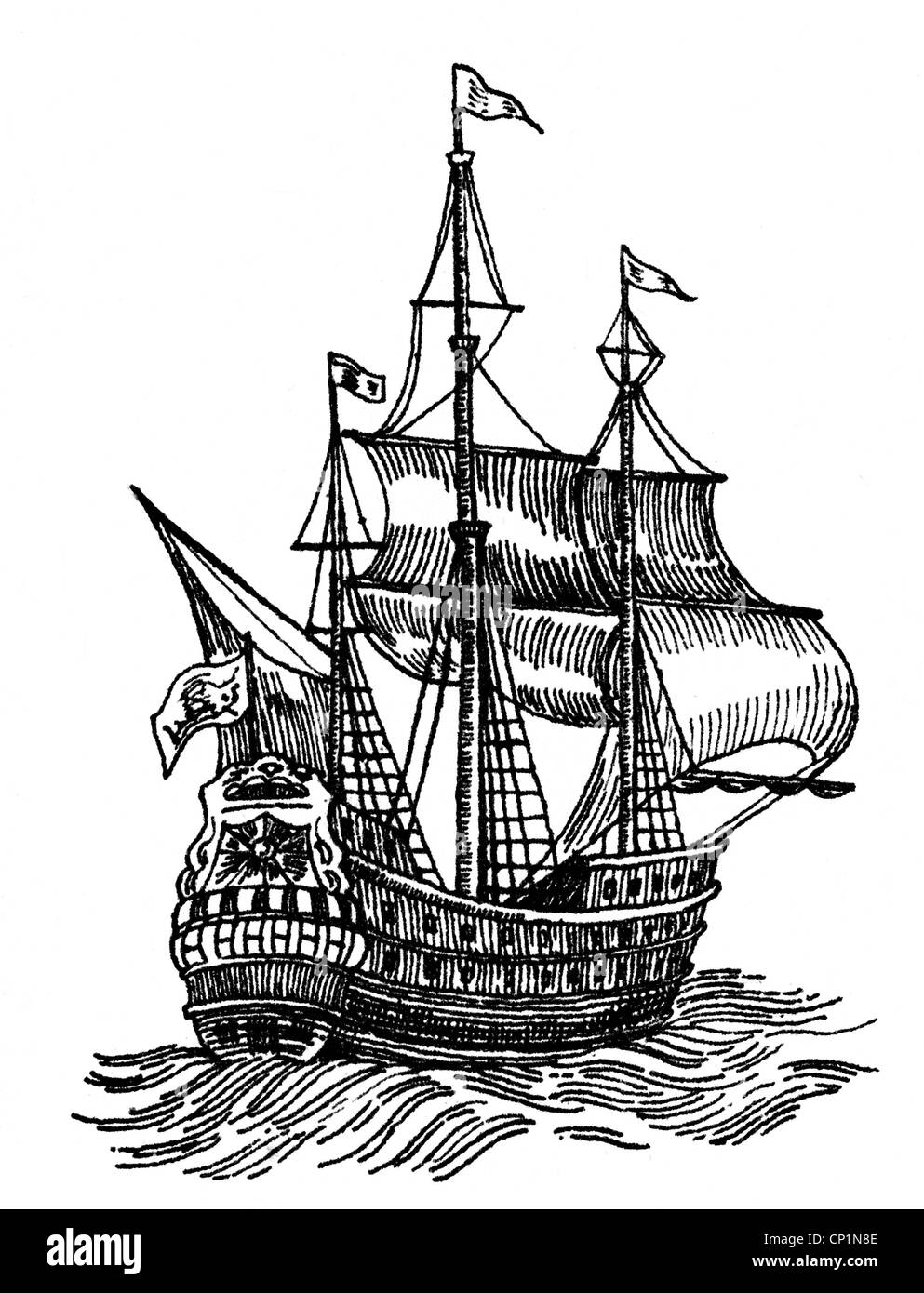 Transport/Verkehr, Navigation, Segelschiffe, caravel, caravel aus dem