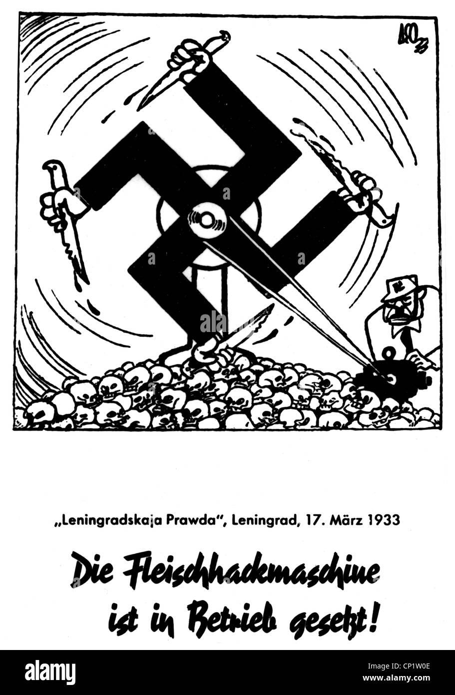 Nationalsozialismus / Nationalsozialismus, Propaganda, sowjetische Karikatur: \