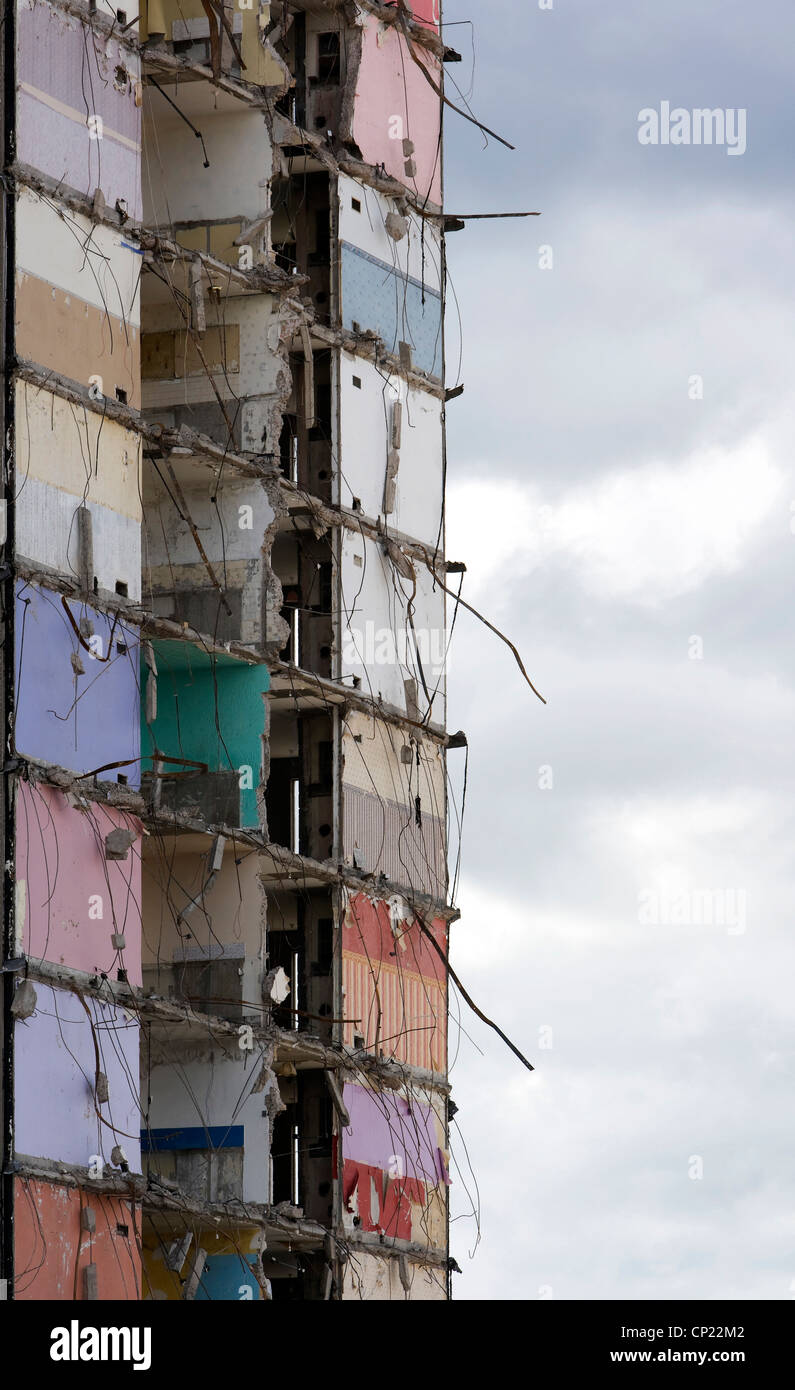 Wohnungen für den Abriss, Ibrox, Glasgow. Stockfoto