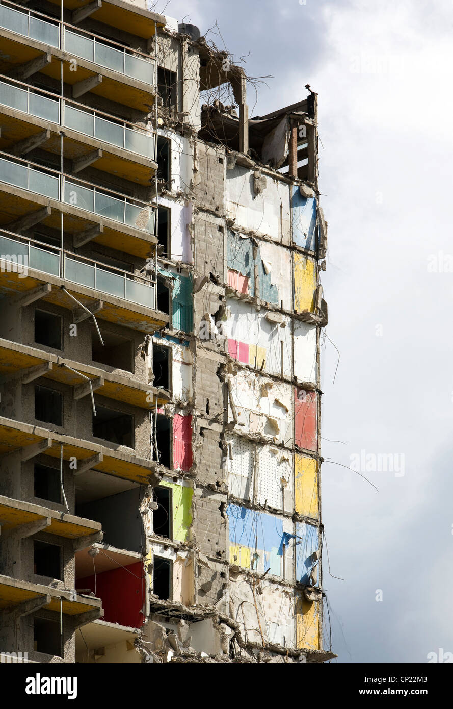 Wohnungen für den Abriss, Ibrox, Glasgow. Stockfoto