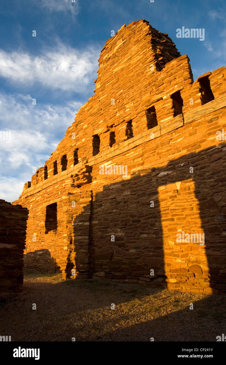 Die restaurierte spanische mission Kirche im Abo, Salinas Pueblo Missionen National Monument, New Mexico Stockfoto