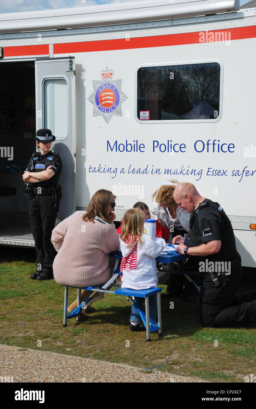 Mobile Polizeibüro in essex Stockfoto