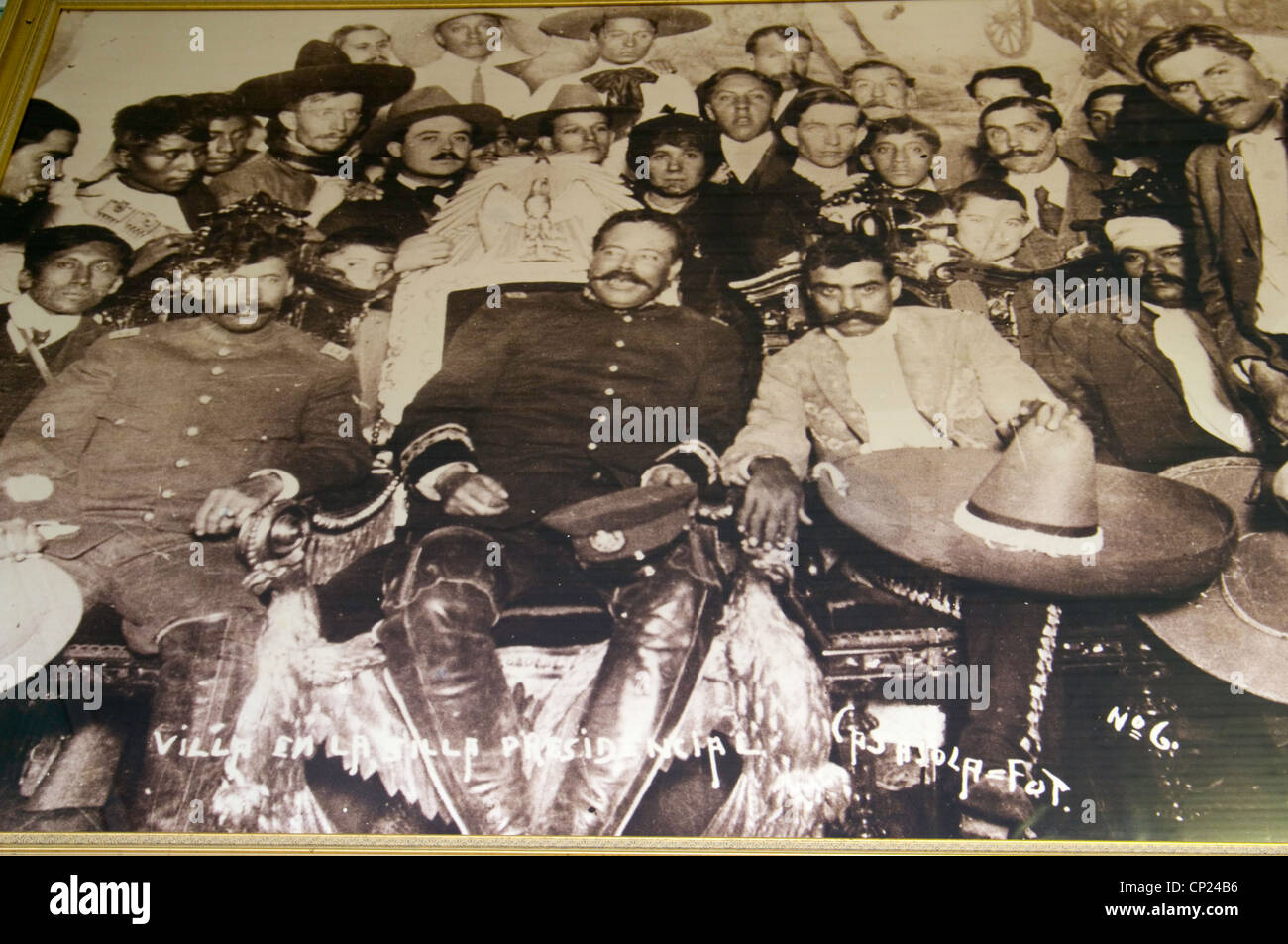 Pancho Villa und Emilio Zapata, historisches Porträt, auf dem Display in Columbus, New Mexico Stockfoto