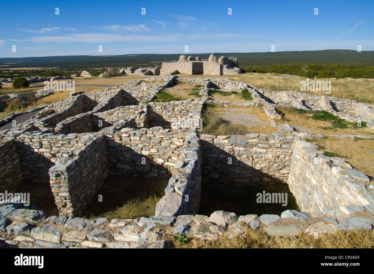 Gran Quivira Website, Salinas Pueblo Missionen National Monument, New_mexico Stockfoto