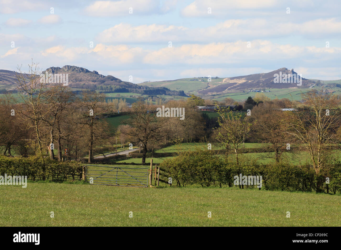 Ansicht von Staffordshire Landschaft und Ackerland in der Nähe von Lauch, England UK Stockfoto