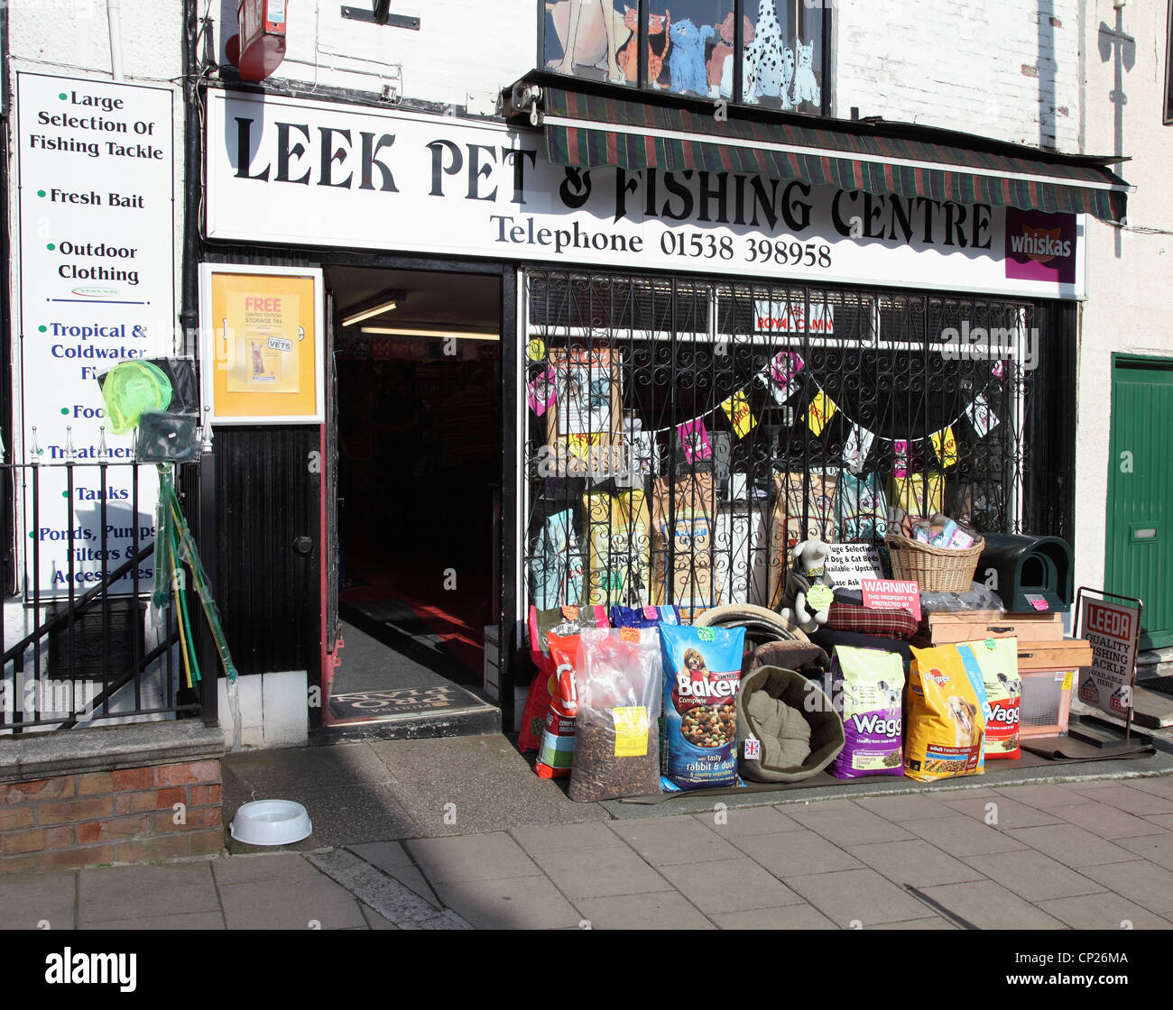 Lauch-Pet und Angeln Zentrum, Lauch, Staffordshire, England UK. Stockfoto