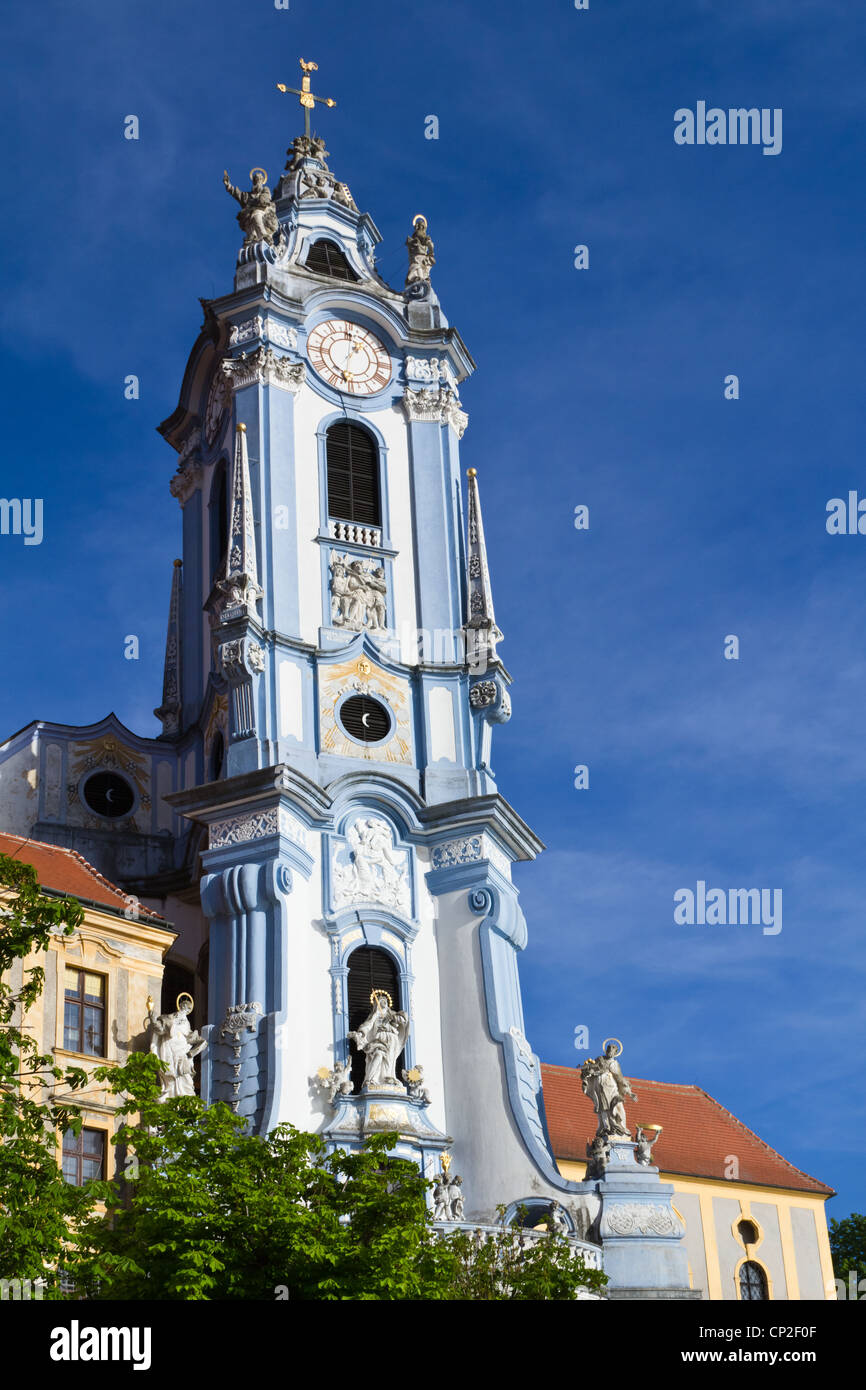 Kirche von Dürnstein, in der Nähe von Krems, Österreich Stockfoto