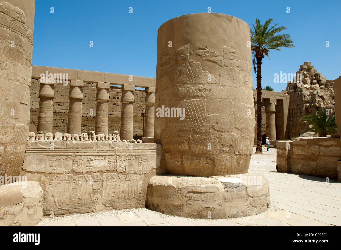 Der Tempel von Luxor im Niltal. Stockfoto
