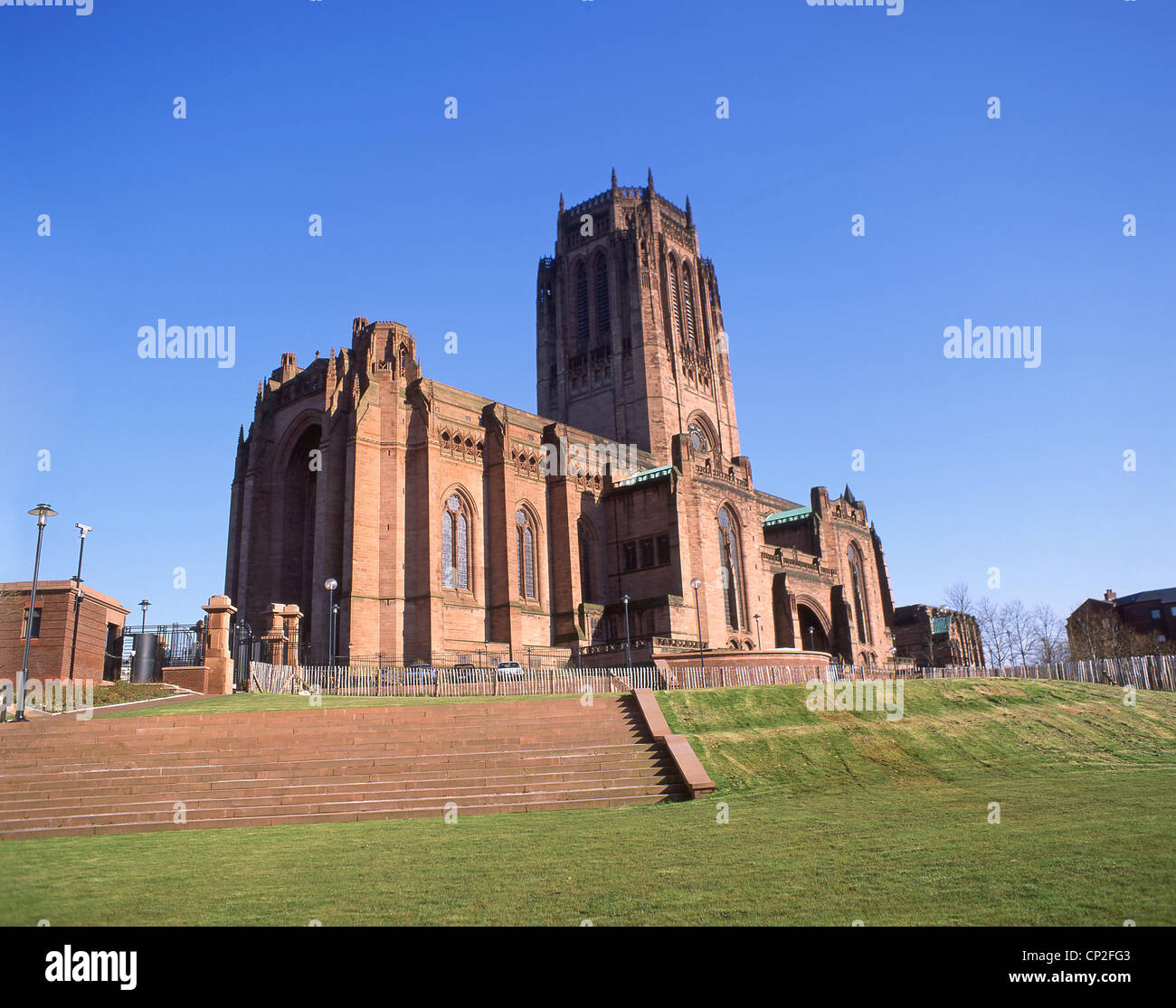 Liverpool Cathedral, St.James montieren, Liverpool, Merseyside, England, Vereinigtes Königreich Stockfoto