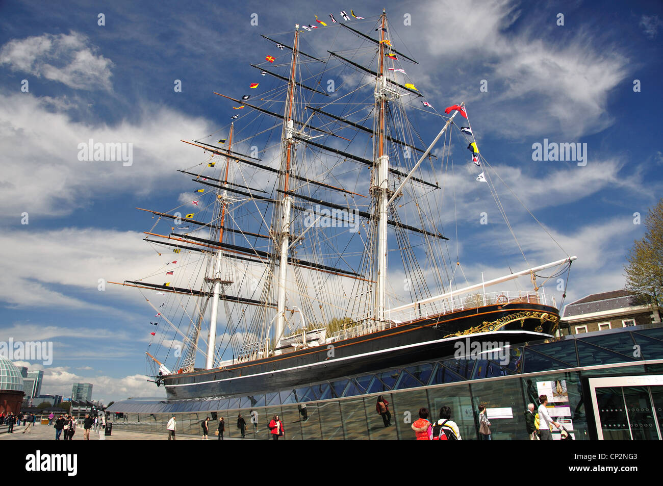 Die restaurierte "Cutty Sark" Klipper, Greenwich, London Borough of Greenwich, Greater London, England, Vereinigtes Königreich Stockfoto