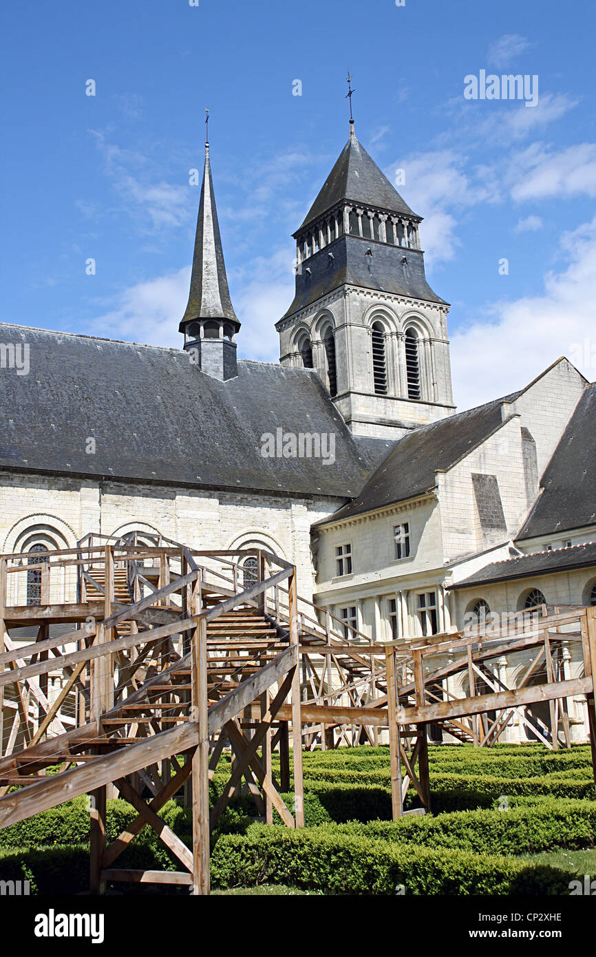 Fontevraud Abbey, Abbaye de Fontevraud, Frankreich. Stockfoto