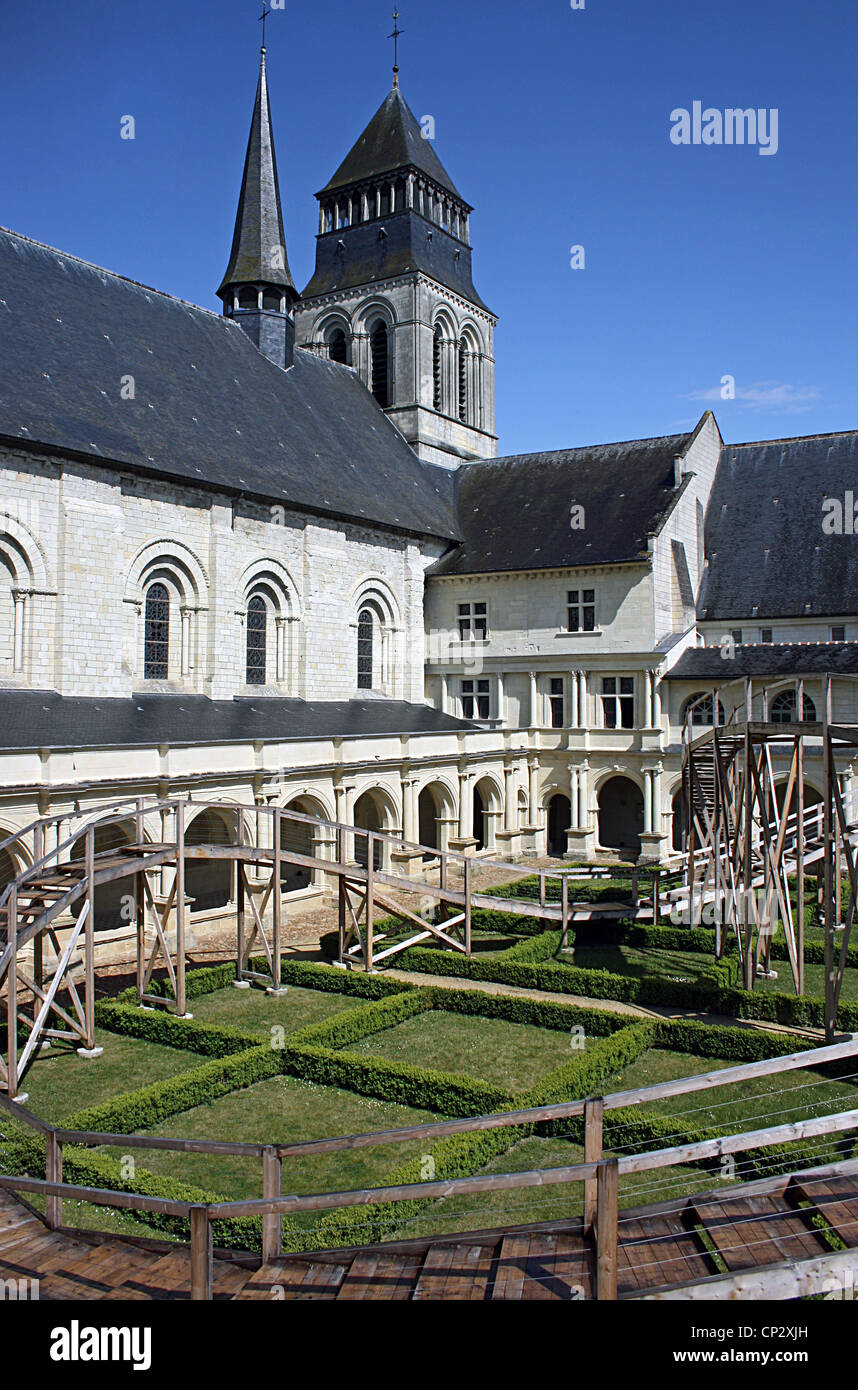 Fontevraud Abbey, Abbaye de Fontevraud, Frankreich. Stockfoto