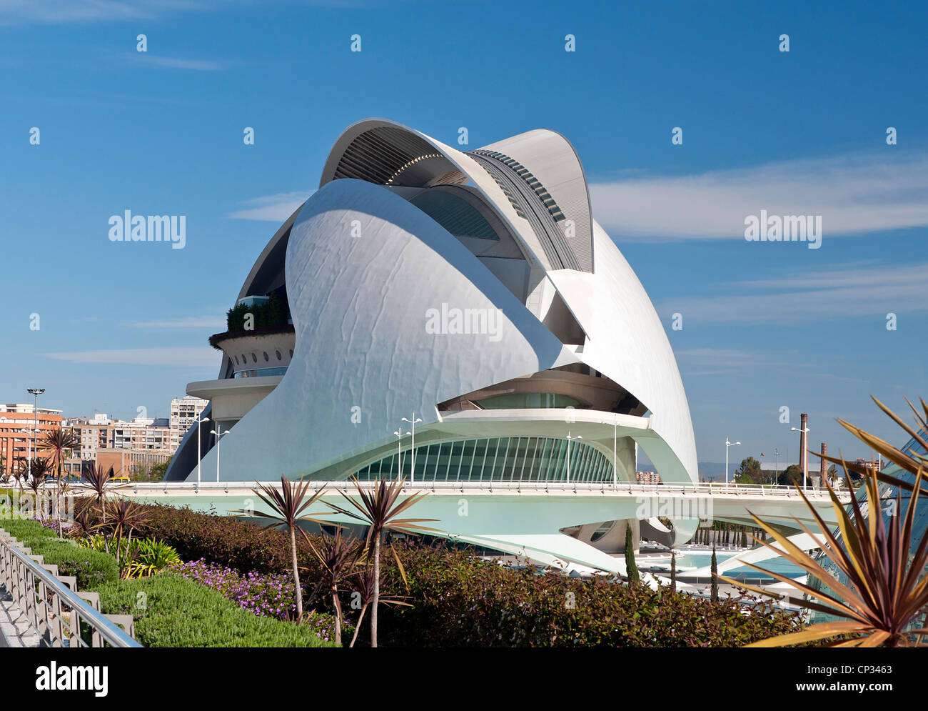 Opernhaus in der Stadt der Künste und Wissenschaften Valencia, Spanien Stockfoto