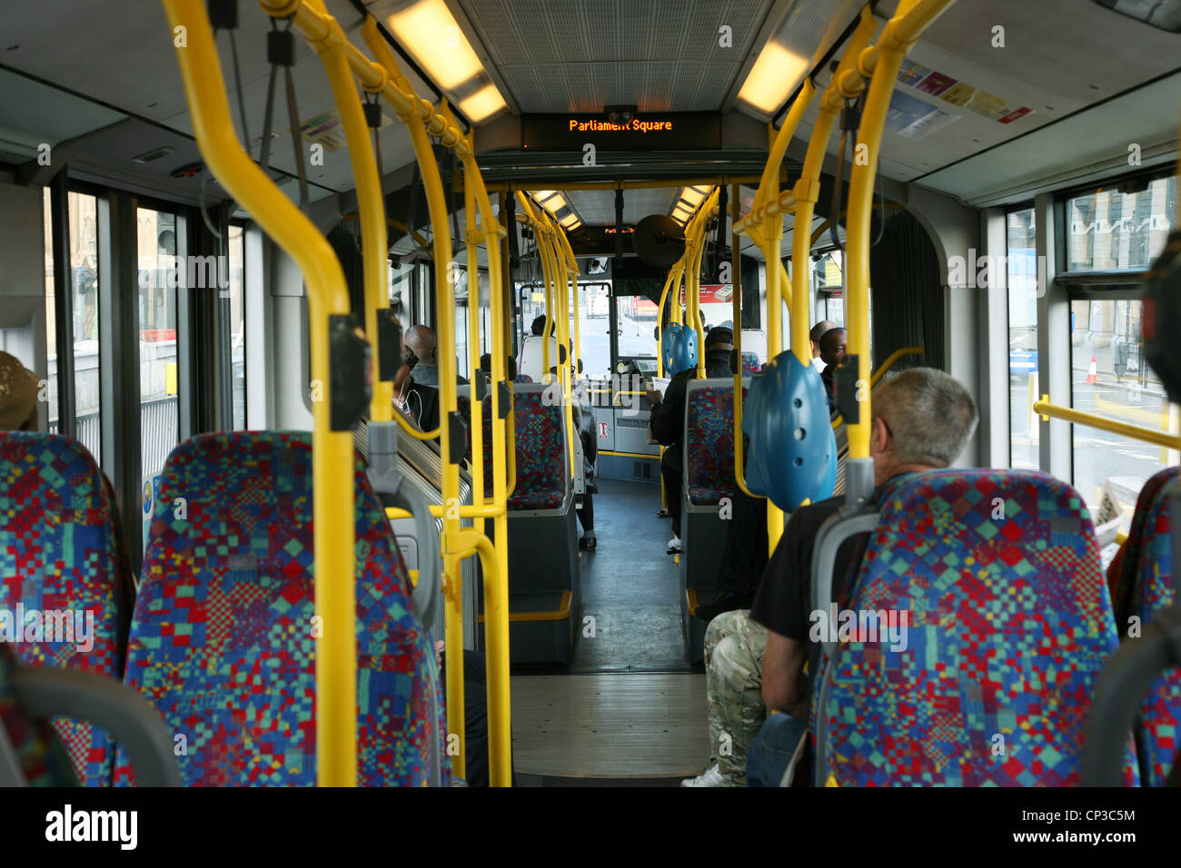 London Bus Interior Stockfotos London Bus Interior Bilder