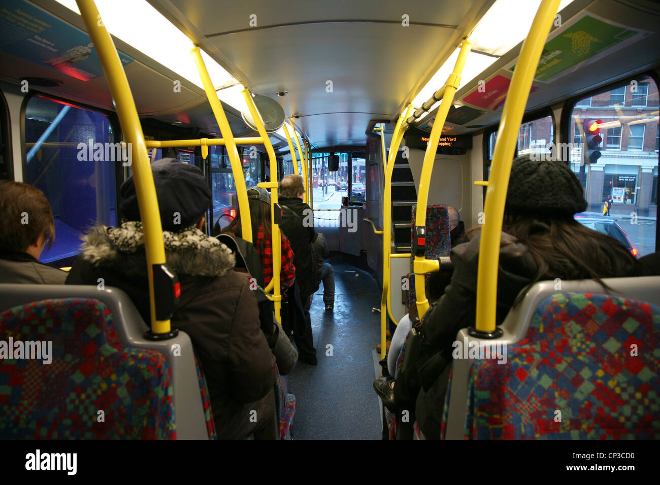 London Bus Interior Stockfotos London Bus Interior Bilder