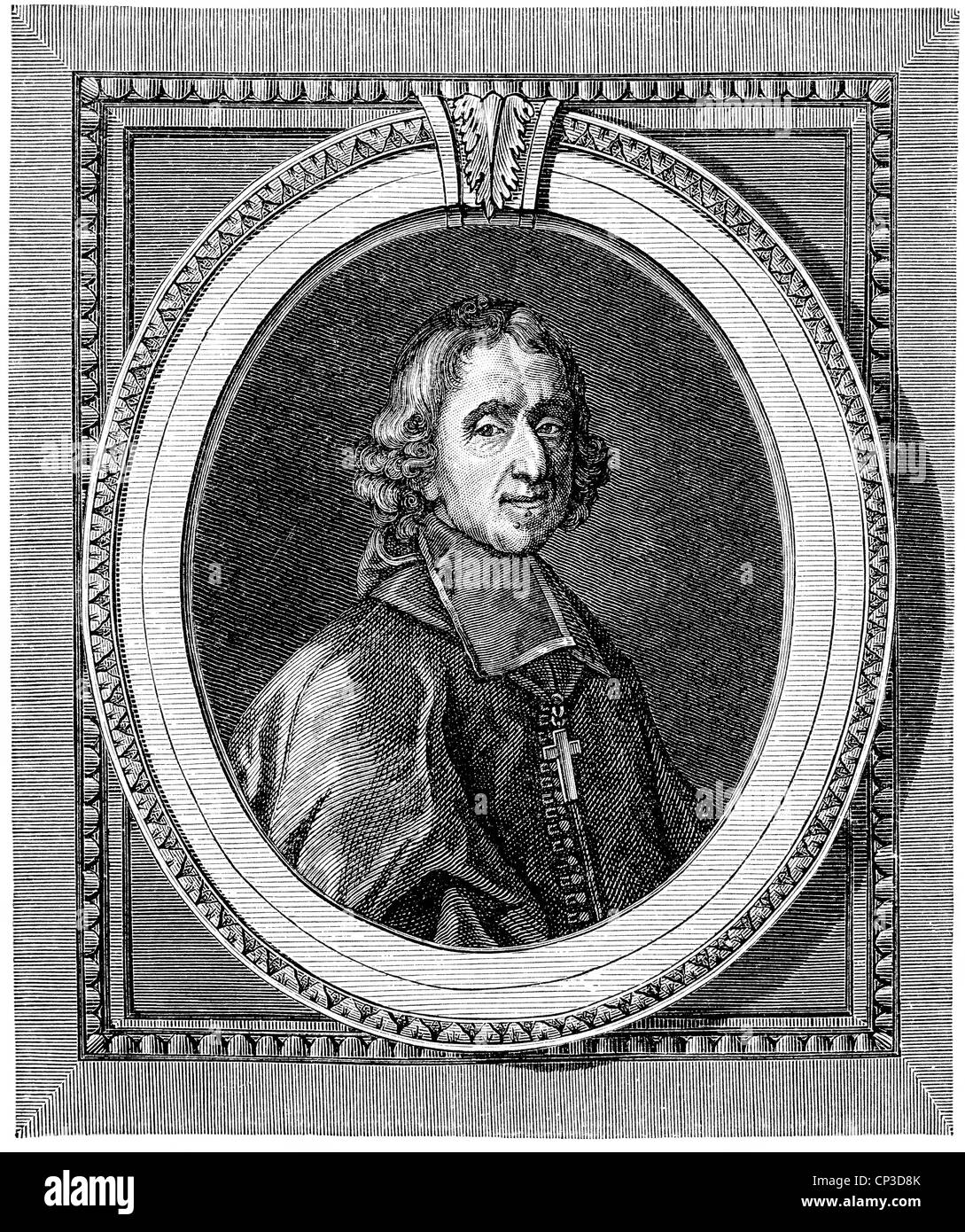 François de Salignac De La Mothe-Fénelon, 1651-1715, ein französischer Erzbischof und Schriftsteller, Historische Druck aus Dem 19. Halbmonatsschrift Stockfoto