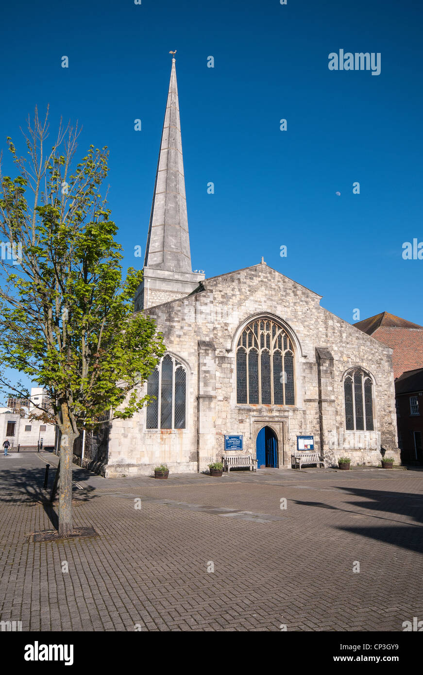 St. Michael Kirche am St. Michael Platz Bugle Street im Herzen der Altstadt, Southampton, Hampshire, UK Stockfoto