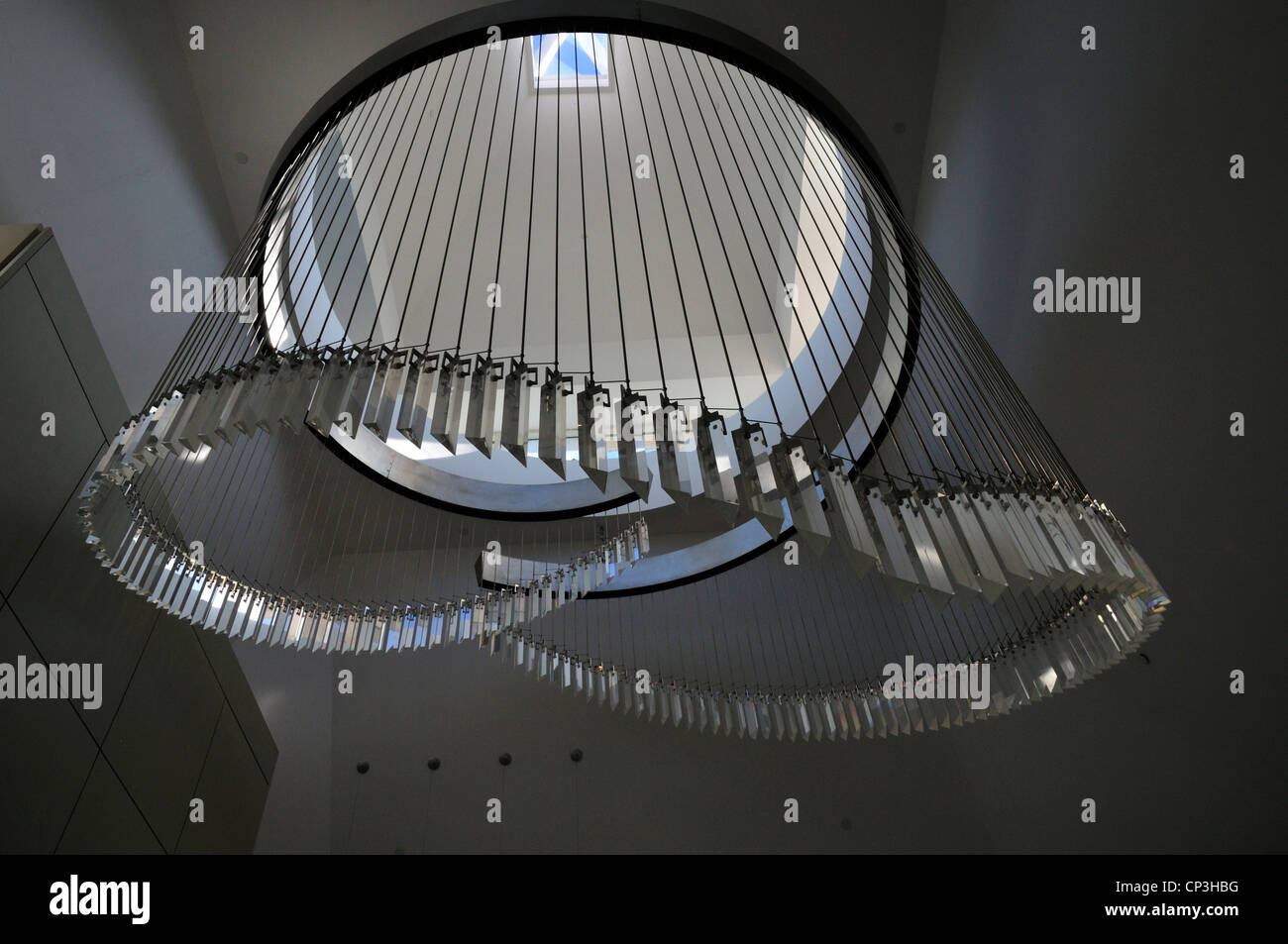 Blick ins Innere von der World Golf Hall Of Fame Gebäude, mit Blick auf den Trophäenraum im Obergeschoss Stockfoto
