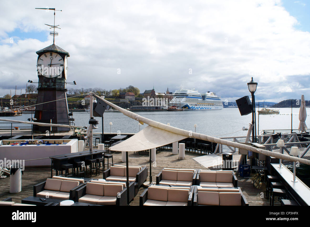 Kreuzfahrtschiff Aida Sol im Hafen von Oslo, Norwegen verankert Stockfoto